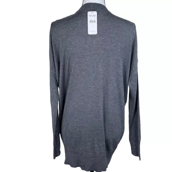 Splendid Cold Shoulder Cashmere Blend Crewneck Tunic Sweater Size Medium - Picture 5 of 7